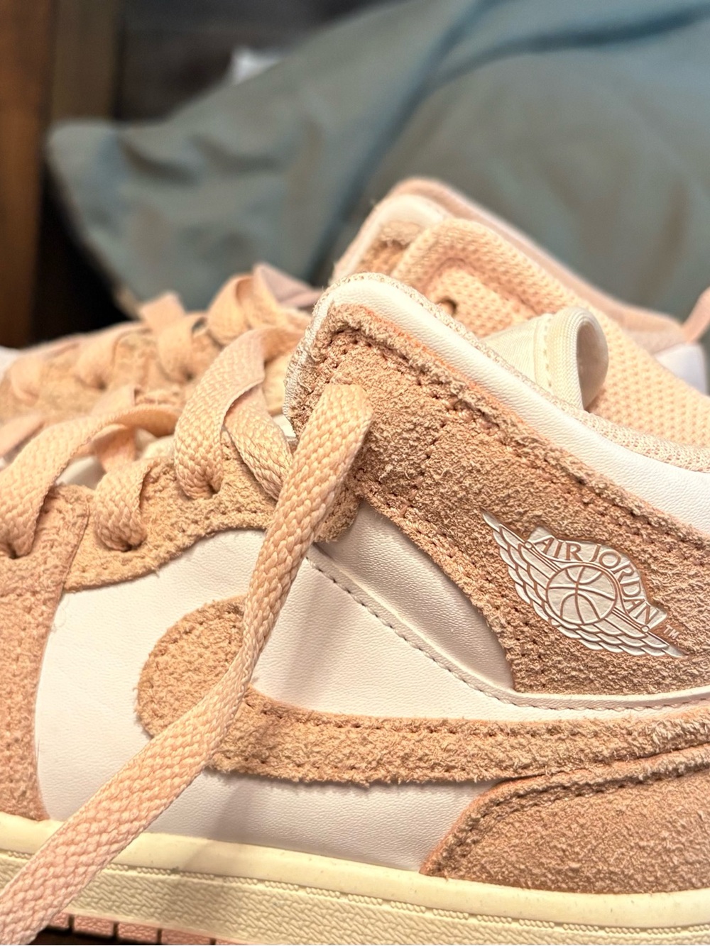 Nike Kids Pink and White High-Top Sneakers - Picture 5 of 6